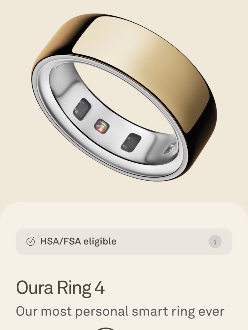 Oura Ring 4 Gold Size 9 + 2 Extra Charging Bases